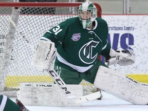 Gus Bylin and the Sherwood Park Crusaders earned five out of eight points on their southern road trip, playing four games in five nights. Photo courtesy Target Photography