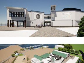 An architect's renderings show the latest concept design for Cedar Crescent Village on the Port Elgin waterfront. Town councillors approved site works and servicing plan Jan. 10 for the private development on Town -owned land. [Diermert Architect Inc.]