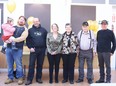 Around 50 people, including family members, friends, and customers gathered at the Fairview Legion Hall on January 8 to celebrate Tri-S Concrete’s 50 years in business. In the photo are Elizabeth Bailer, daughter of Scott Bailer, Tri-S mechanic; Tom Salmond, general manager in charge of concrete operations, host, Susan Salmond, Jo Salmond, Tri-S Concrete majority shareholder; Vic Wadsworth; Rick Salmond, Tri-S Concrete president who runs the gravel operations