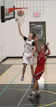 The Hanna Senior Boys team faced off against Acme on Jan. 12, starting off the game strong before eventually losing steam and losing 61-92 to the visiting team. Jackie Irwin/Postmedia