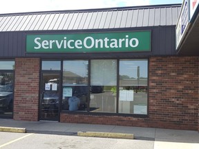 Officials at the Municipality of Chatham-Kent say they are still waiting for a new operator to handle the ServiceOntario location in Chatham. The Chatham office on Grand Avenue East was set to close in September 2019 because the operator was retiring, but the municipality stepped in to operate the site on a temporary basis. Trevor Terfloth/Postmedia