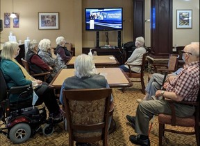 Summerwood Village Retirement residents found ways to keep active and positive during Blue Monday on Jan. 17. The site is one of seven COVID-19 outbreak locations within Sherwood Park and Fort Saskatchewan. Photo courtesy Summerwood Village Retirement Residence/Facebook