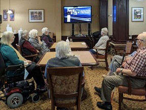 Summerwood Village Retirement residents found ways to keep active and positive during Blue Monday on Jan. 17. The site is one of seven COVID-19 outbreak locations within Sherwood Park and Fort Saskatchewan. Photo courtesy Summerwood Village Retirement Residence/Facebook