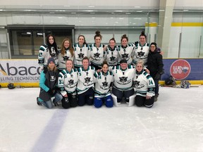 The Open B Leduc Jaguars won bronze at the 2022 Wild Thing tournament, January 9. (Chelsea Cameron)