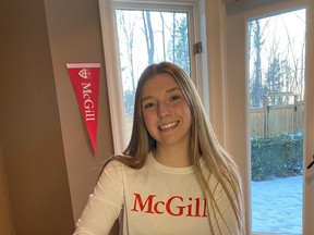 Jenna Wall from North Bay has signed a Letter of Intent with McGill University in Montreal in September. The 17-year-old has been swimming since the age of six.