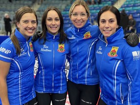 Team McCarville members pose for a photo. The Northern Ontario foursome, which includes Sudbury native Kendra Lilly, will compete in the Scotties Tournament of Hearts, to be held in Thunder Bay from Jan. 28 to Feb. 6.