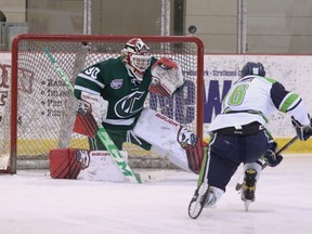 The Crusaders will have some practice time to work out some kinks, before hosting the Grande Prairie Storm (13-27-7) on Saturday at 7:15 p.m. at the Arena. Photo courtesy Target Photograph