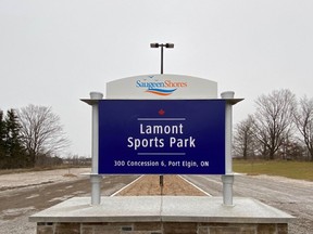 Four donations of $10,000 from local businesses boosted the campaign to raise $1 million for the next phase of development at  Lamont sports Park.
