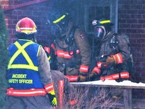 Belleville firefighters entered a smoke-filled home at 3 Highview Crescent to douse a major structural fire that gutted the home Monday. The fire has been ruled accidental by Belleville Fire and Emergency Service investigators who sifted through the charred rubble. The blaze destroyed the home, the attached garage and a vehicle. ALEX FILIPE