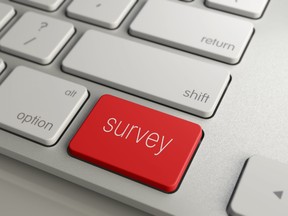 Internet survey button