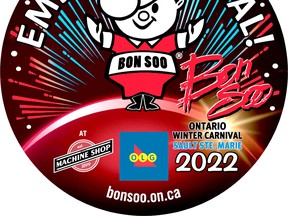 Bon Soo Ontario Winter Carnival 2022 button. SUPPLIED