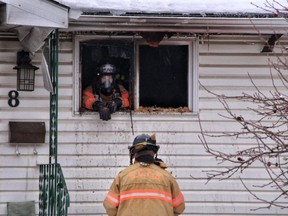 SCES firefighters were able to contain Monday's residential fire near Ivy Crescent to one bedroom. Photo courtesy SCES