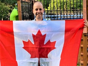 Adel Alkabalan, of Simcoe, is a member of the first Syrian refugee family sponsored by the Norfolk Refugee Committee in 2016. This is Alkabalan last July on the day he passed his citizenship test and became a full-fledged Canadian. The refugee committee has sponsored three Syrian families in total and is preparing to welcome a fourth. – Contributed photo