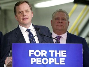 MPP and cabinet minister Jeff Yurek and Ontario Conservative Premier Doug Ford. File photo/Postmedia Network