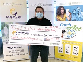 Marc Bru held his second annual 30/30 Challenge last November, raising $2,234.25 for the Pembroke Regional Hospital Foundation's Cancer Care Campaign. For the campaign, Bru walked 30 minutes each day throughout the month of November, with each day sponsored by friends and family at a cost of $50 in honour of a loved one. Submitted photo