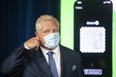 Ontario Premier Doug Ford announces the province's new vaccine certificate at a news conference at Queens Park in Toronto on Friday, Oct. 15, 2021. The certificate comes in the form of QR code that businesses can scan with an app they download. (THE CANADIAN PRESS/Chris Young)