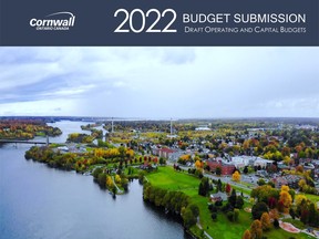 Draft 2022 Cornwall operating and capital budget cover page.