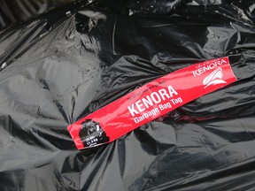 A Kenora garbage bag tag.