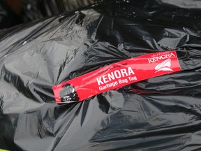 A Kenora garbage bag tag.