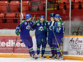 The Melfort Mustangs clinched the Sherwood Division after beating the Flin Flon Bombers on Thursday night. Omar Sherif / The Journal