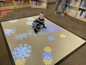 The Fort Saskatchewan Public Library has a new interactive feature in the children's area. Photo Supplied by the Fort Saskatchewan Public Library.