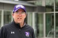 Clarke Singer, coach of the Western Mustangs men's hockey team, says he understands why four players have left the team since it last played Nov. 27, 2021, for professional clubs. “The No. 1 thing is their development. We’ve played eight regular-season games this year and none (in 2020-21)." The team resumes on-ice sessions Monday. (Mike Hensen/The London Free Press)