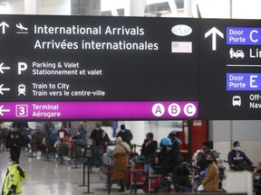 International arrivals at Toronto's Pearson airport.