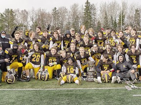 The Korah Colts defeated the North Bay Barons in senior high school football action to clinch the 2021-2022 NOSSA football championship. The football program is one of the activities that receives benefit from the Korah Colts Super Bowl draw, set for Jan.28. Tickets are still available by calling the school at (780) 945-7180.