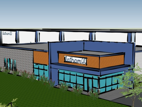 An artist rendering of the new Latham fibreglass manufacturing facility to be built in Loyalist Township.