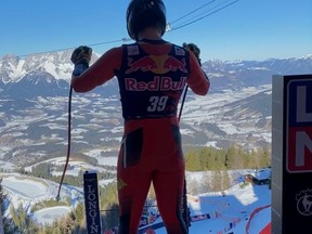 Canmore's Jeff Read named to Alpine Canada's Olympic team. (Pictured) Read training at Mt. Norquay on Jan.20. Facebook photo.