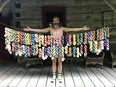 Christopher Walker of Cabin Boy Knits in Stirling, a company producing eco-friendly naturally dyed yarn to clients globally, shows off his some of his wares. SUBMITTED PHOTO