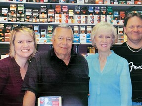 Pat Alonzo, along with his wife, Marilyn, and their children, Angel and Chris, were all involved in running the family business, Pat Alonzo Music Shop.  Submitted