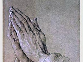 The Praying Hands by Albrecht Durer, one of the finest artists of the Renaissance. Postmedia