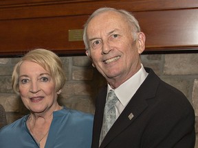 City councillors are considering naming a pavilion at Rotary Centennial Waterworks Park in honour of Margot and Paul Williamson, shown in a 2017 photo,  Expositor file photo