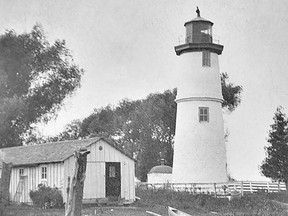 The lighthouse at the mouth of the Thames River, from where its operator, Thomas Cartier, saved the lives of 11 people in the 19th century. Pboto supplied by Jim Gilbert.