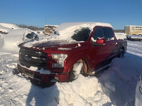 One of the stolen vehicles recovered by RCMP.