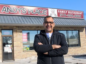 Koullies Stylianou, owner of Andy's Place Family Restaurant, anticipates it will take several months before business to get back to normal even with some COVID-19 restrictions being eased beginning Monday. PHOTO Ellwood Shreve/Chatham Daily News