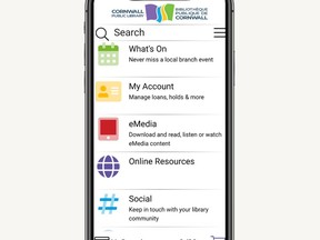 The Cornwall Public Library has launched its mobile app. Handout/Standard-Freeholder/Postmedia Network