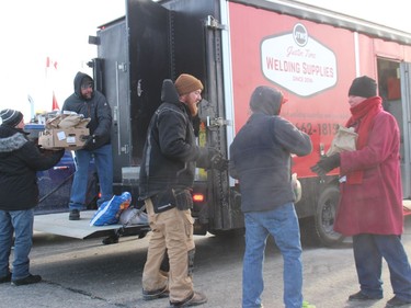 Loading supplies for the convoy to Ottawa. Photo on Saturday, January 29, 2022, in Cornwall Ontario.Todd Hambleton/Standard-Freeholder/Postmedia Network