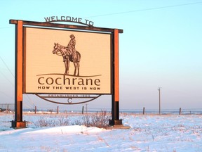 Town of Cochrane sign.