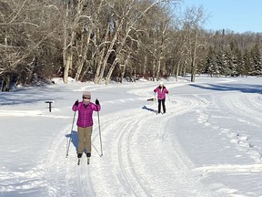 The cross-country trails at the Devon Golf and Conference Centre and adjcent Lions Campground provided a perfect setting to enjoy the sunny, mild weather last Saturday. (Ted Murphy)