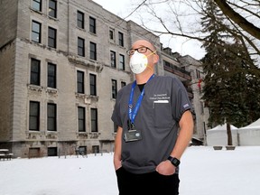 Kingston Health Sciences Centre Dr. Gord Boyd outside the Stuart Street entrance of Kingston General Hospital on Dec. 20.
