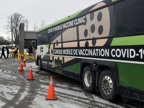 GO-Vaxx bus clinics will be part of the COVID-19 vaccination strategy in Oxford and Elgin counties during the summer months. Andy Bader/Postmedia Network file photo