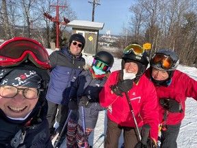 Mary Hopkins, Phil Hopkins, Ruth Patrick, Julie Fay and Dawson Proudfoot enjoyed the first 'Free Senior Ski' day at Boogie Mountain Ski Hill on Tuesday, Jan. 18, from 10-3 p.m. compliments of the Espanola Lions Club. The special ski day for seniors is every week and reservations must be made the day before.