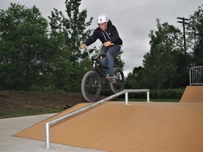 Zachery Wilson of Machar tests out the skateboard park in South River.  Sundridge is also pursuing a skateboard park project but is looking at something larger than what's currently in place in South River.
Rocco Frangione Photo