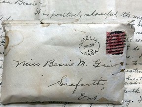While doing renovations in their Egmondville home, David and Amy Morse found a letter dated June 19, 1913, as well as other items from the early 1900s. Handout