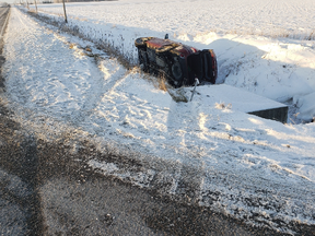 A 36-year-old West Perth woman was arrested and charged with two alcohol-related offences after police said she was impaired before crashing her car into a ditch.