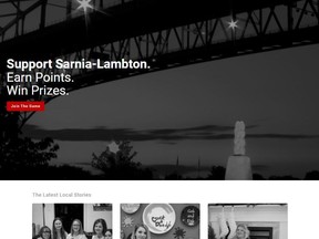 A screen grab from hashtaglocal.com. Site creator Rich Bouchard says it's about promoting Sarnia-Lambton businesses and charitable organizations, and trying to create a better community.