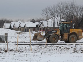 Work to install services continues at Magnolia Trails, a new housing development underway at the corner of Michigan Avenue and Modeland Road in Sarnia.