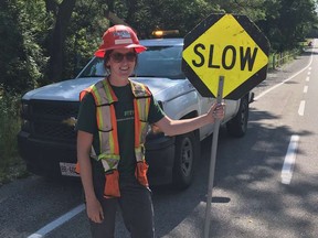 Ashley Money was employed as a summer student in the Norfolk County Roads Department last year. The county has put out a call for applications for this year's summer employment program. About 100 jobs are available in a variety of departments. CONTRIBUTED PHOTO